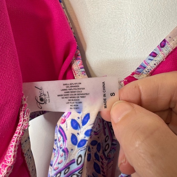 Coral by Apollo Swimwear One Piece Swimsuit sz S E1.2 - Picture 3 of 5